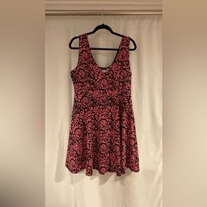 Pink & Black Cocktail Dress - Plus Size